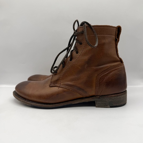 Vintage Shoe Company Lilly Leather High Top Boots Style VS2302 in brown Size 7 - Picture 2 of 11